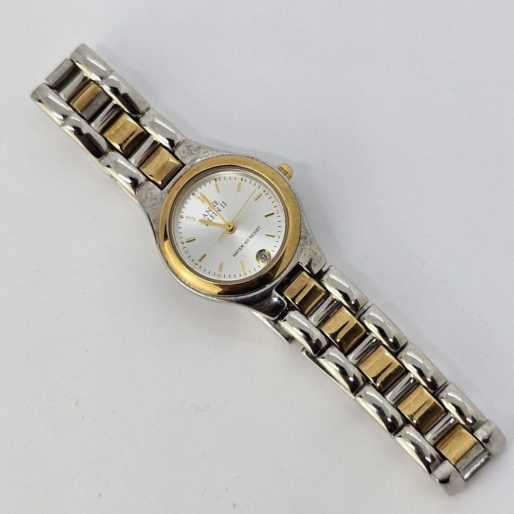 Anne Klein II Women's Watch 22MM Gray‎ Dial Two Tone Bracelet 7